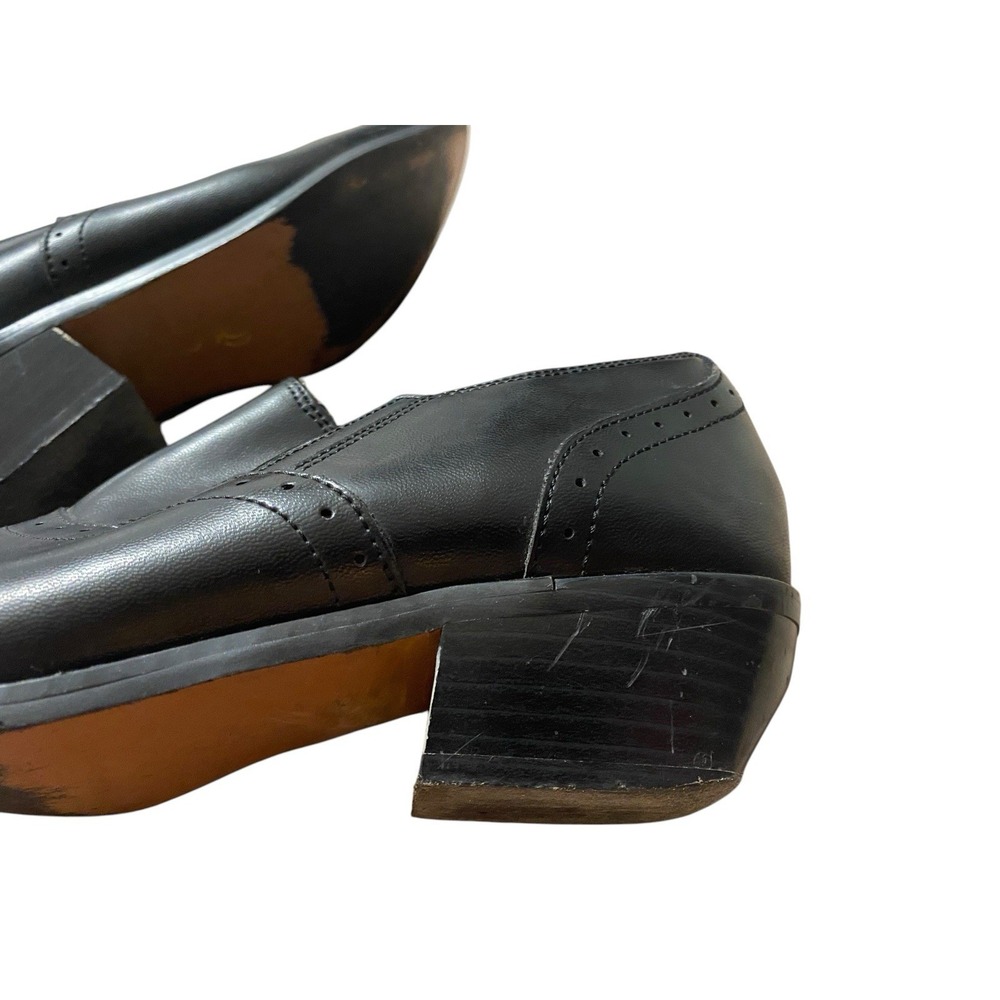 Dingo Women's Size 10M Black Leather Western Ankle Boots Loafers Slip On - Picture 10 of 10